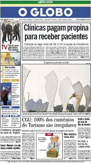 Jornal O Globo - 21 de agosto de 2011