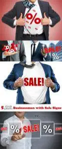 Photos - Businessman with Sale Signs