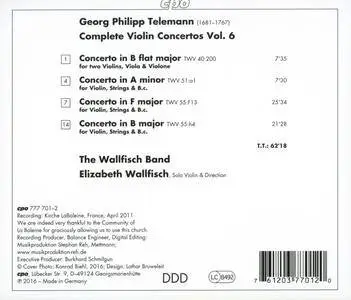 Elizabeth Wallfisch & The Wallfisch Band - Telemann: Complete Violin Concertos, Vol. 6 (2016)