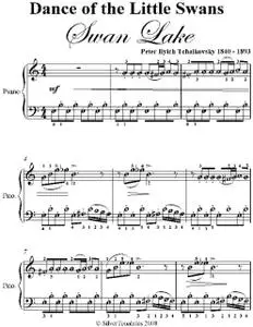 «Dance of the Little Swans Swan Lake Easy Piano Sheet Music» by Peter Ilyich Tchaikovsky