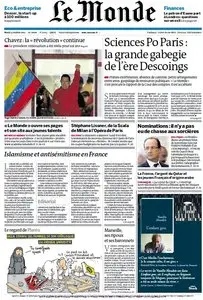 Le Monde et Supplément Economique du Mardi 9 Octobre 2012