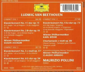 Maurizio Pollini, Wiener Philharmoniker - Beethoven: Piano Concertos, Choral Fantasy (1988)