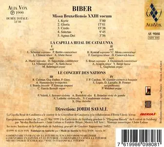 Jordi Savall, Le Concert des Nations, La Capella Reial de Catalunya - Heinrich Ignaz Franz Biber: Missa Bruxellensis (2000)