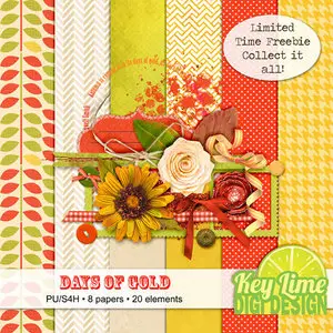 3 Autumn Vintage Scrap Kits