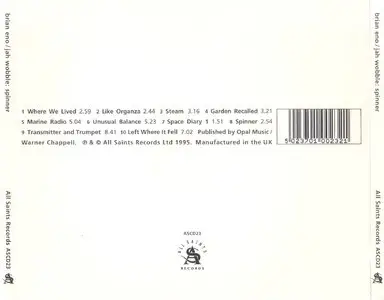 Brian Eno & Jah Wobble - Spinner (1995) {All Saints Records}