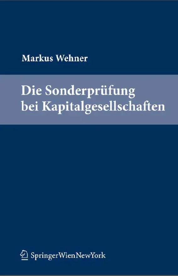 Die Sonderprüfung bei Kapitalgesellschaften (repost)