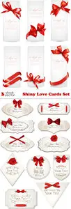 Vectors - Shiny Love Cards Set