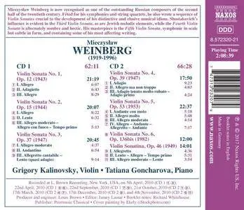 Grigory Kalinovsky & Tatiana Goncharova - Weinberg: Complete Violin Sonatas & Violin Sonatina, Op. 46 (2017)
