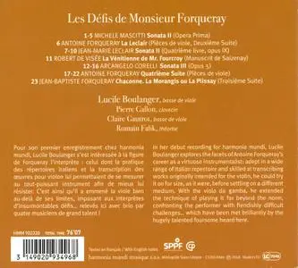 Lucile Boulanger - Les Défis de Monsieur Forqueray: Corelli, Mascitti, Leclair (2018)
