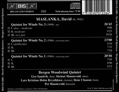 Bergen Woodwind Quintet - David Maslanka: Wind Quintets Nos. 1-3 (2002)