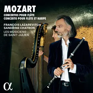 François Lazarevitch, Les Musiciens de Saint-Julien - Mozart: Concertos pour flûte; Concerto pour flûte et harpe (2024)