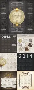 Vector - Popular calendars for 2014 year