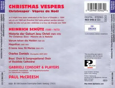 Paul McCreesh, Gabrieli Consort and Players - Heinrich Schütz: Christmas Vespers (1999)