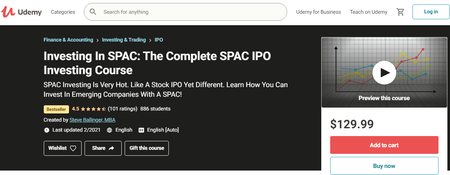 Investing In SPAC: The Complete SPAC IPO Investing Course (2/2021)