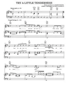 Try A Little Tenderness - Glee Cast, Otis Redding (Piano-Vocal-Guitar)