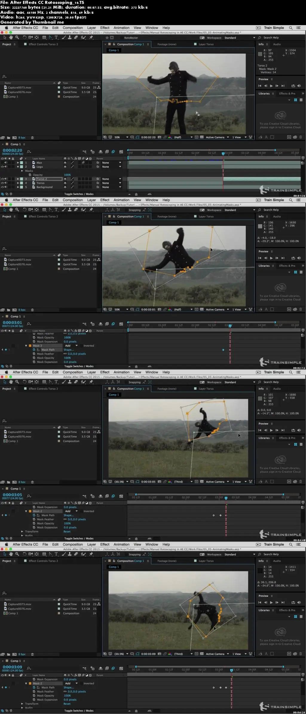 TrainSimple - After Effects CC Rotoscoping