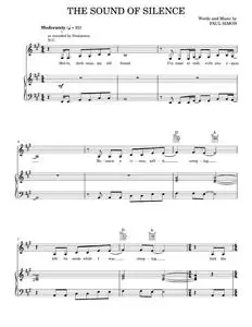 The Sound Of Silence - Pentatonix, Simon & Garfunkel (Piano-Vocal-Guitar)