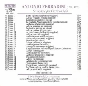 Ferradini - Sei Sonate per il Clavicembalo