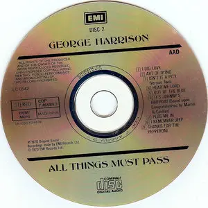 George Harrison - All Things Must Pass (1970) [1988, Parlophone CDS 7 46688 8]