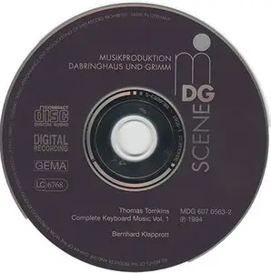 Tomkins - Bernhard Klapprott - Complete Keyboard Music Vol.1 {1994}