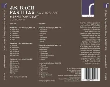 Menno van Delft - Bach: Partitas BWV 825-830 (2018)
