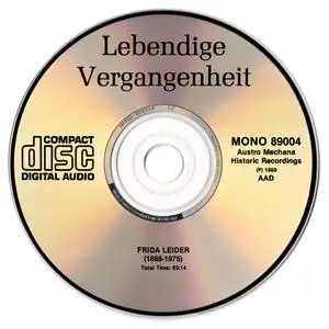 Frida Leider - Lebendige Vergangenheit (1989) {Preiser Records 89004 rec 1927-1931}