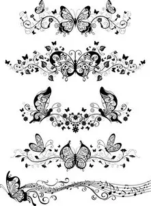 Floral Patterns with Butterflies