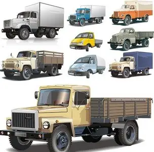 Old Trucks Vector