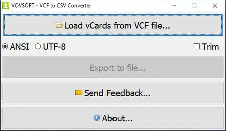 VovSoft VCF to CSV Converter 3.2 Multilingual + Portable