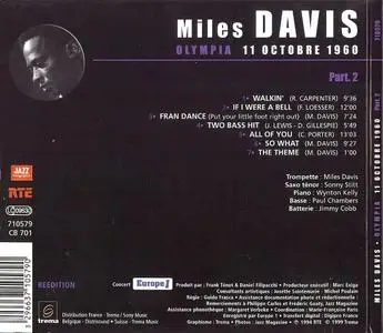 Miles Davis - Olympia 11 Octobre 1960, Part 2 (1999) {Trema France 710579}