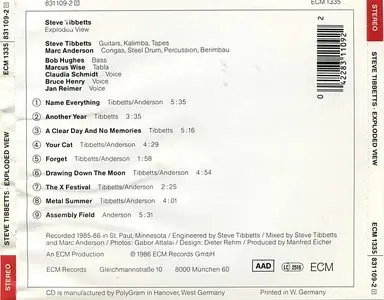 Steve Tibbetts - Exploded View (1986) {ECM 1335}