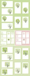 Natural Business Cards Vector