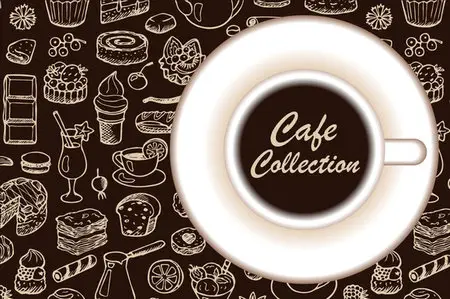 CreativeMarket - Hand drawn Cafe Collection