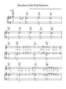 Zwischen Licht und Schatten - Unheilig (Piano-Vocal-Guitar (Piano Accompaniment))