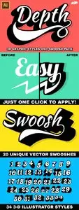 CreativeMarket Depth - 3D Extrude and Swoosh Kit