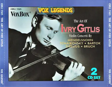 Ivry Gitlis - The Art of Ivry Gitlis: Tchaikovsky, Bruch, Sibelius, Mendelssohn, Bartok (1992) 2CDs