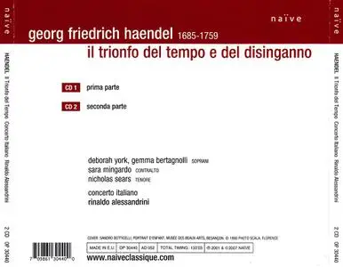 Rinaldo Alessandrini, Concerto Italiano - George Frideric Handel: Il Trionfo del Tempo e del Disinganno (2007)