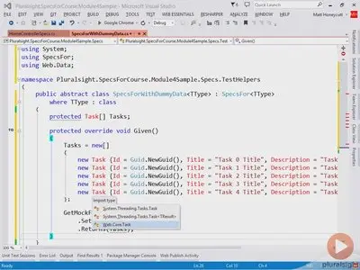 Pluralsight - Automated Testing in ASP.NET With SpecsFor and SpecsFor.Mvc (2015)