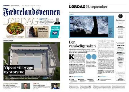Fædrelandsvennen – 15. september 2018