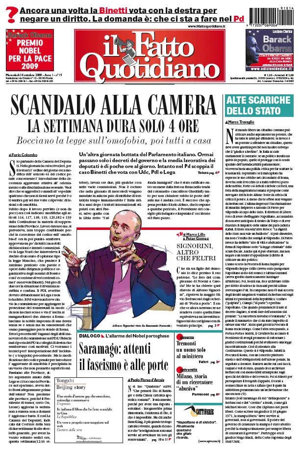 Il fatto Quotidiano (14-10-2009)