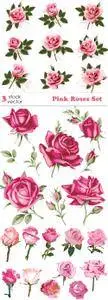 Vectors - Pink Roses Set