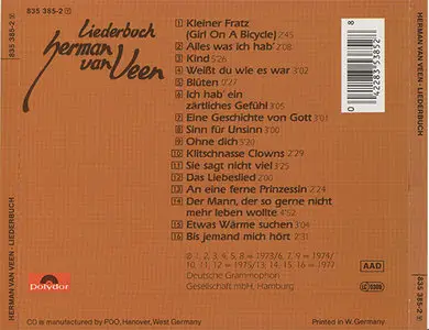 Herman van Veen - Liederbuch (1978, 1980's CD reissue)