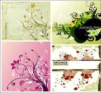 Grunge Floral Backgrounds
