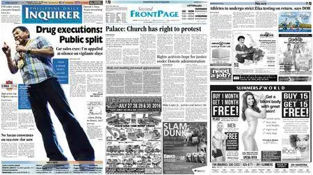 Philippine Daily Inquirer – July 25, 2016
