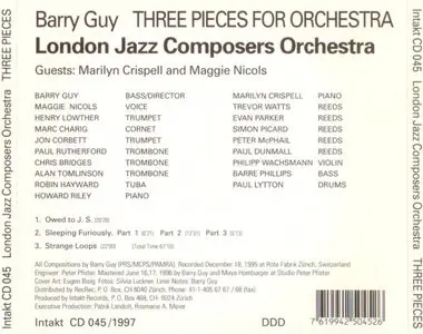 Barry Guy - Three pieces for orchestra - London Jazz Composers Orchestra (1997)