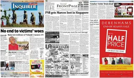 Philippine Daily Inquirer – January 05, 2014
