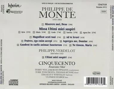 Cinquecento - Philippe de Monte: Missa Ultimi miei sospiri & other sacred music (2008)