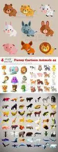 Vectors - Funny Cartoon Animals 44