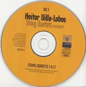 Heitor Villa-Lobos - Complete String Quartets - Cuarteto Latinoamericano (2004) {6 CD Brilliant Classsics 6634 rec 1994-2000}