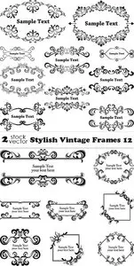 Vectors - Stylish Vintage Frames 12